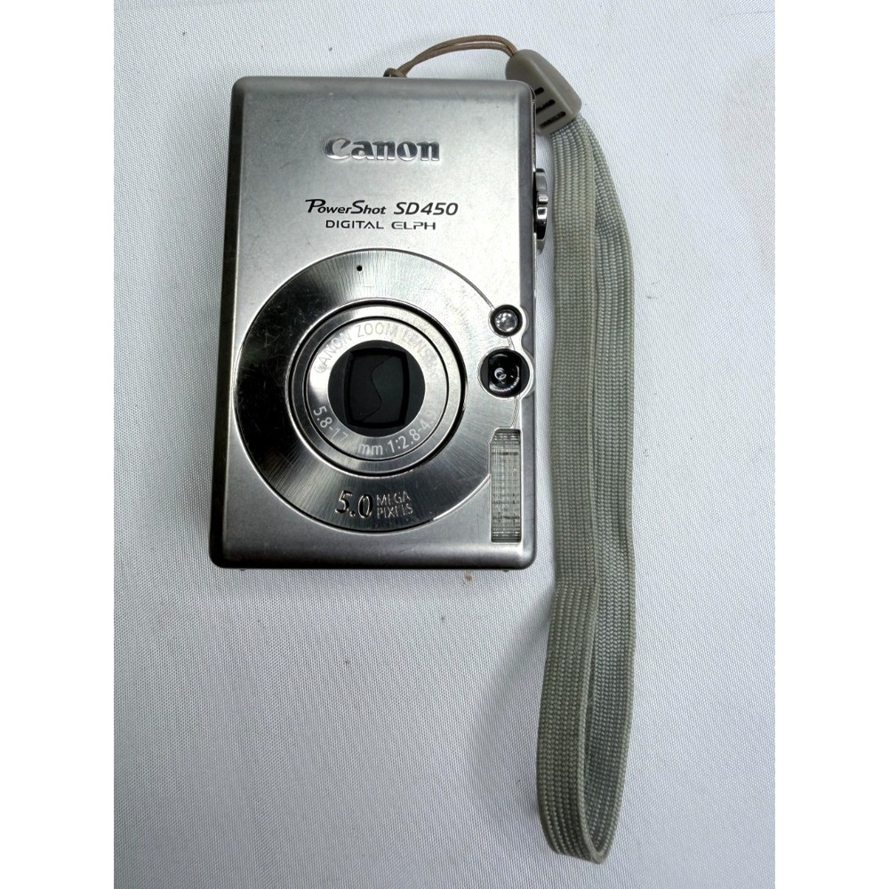 Canon PowerShot SD450 Digital ELPH 5.0MP Silver Camera AS-IS Parts/Repair